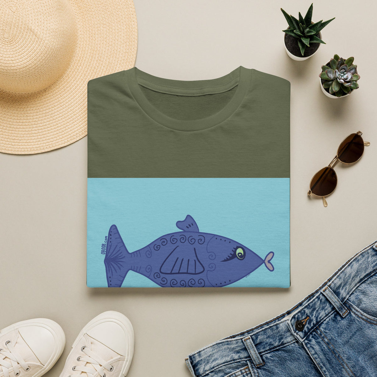 LBI Apparel T-Shirt — Beachy Fish Graphic Tee (a)