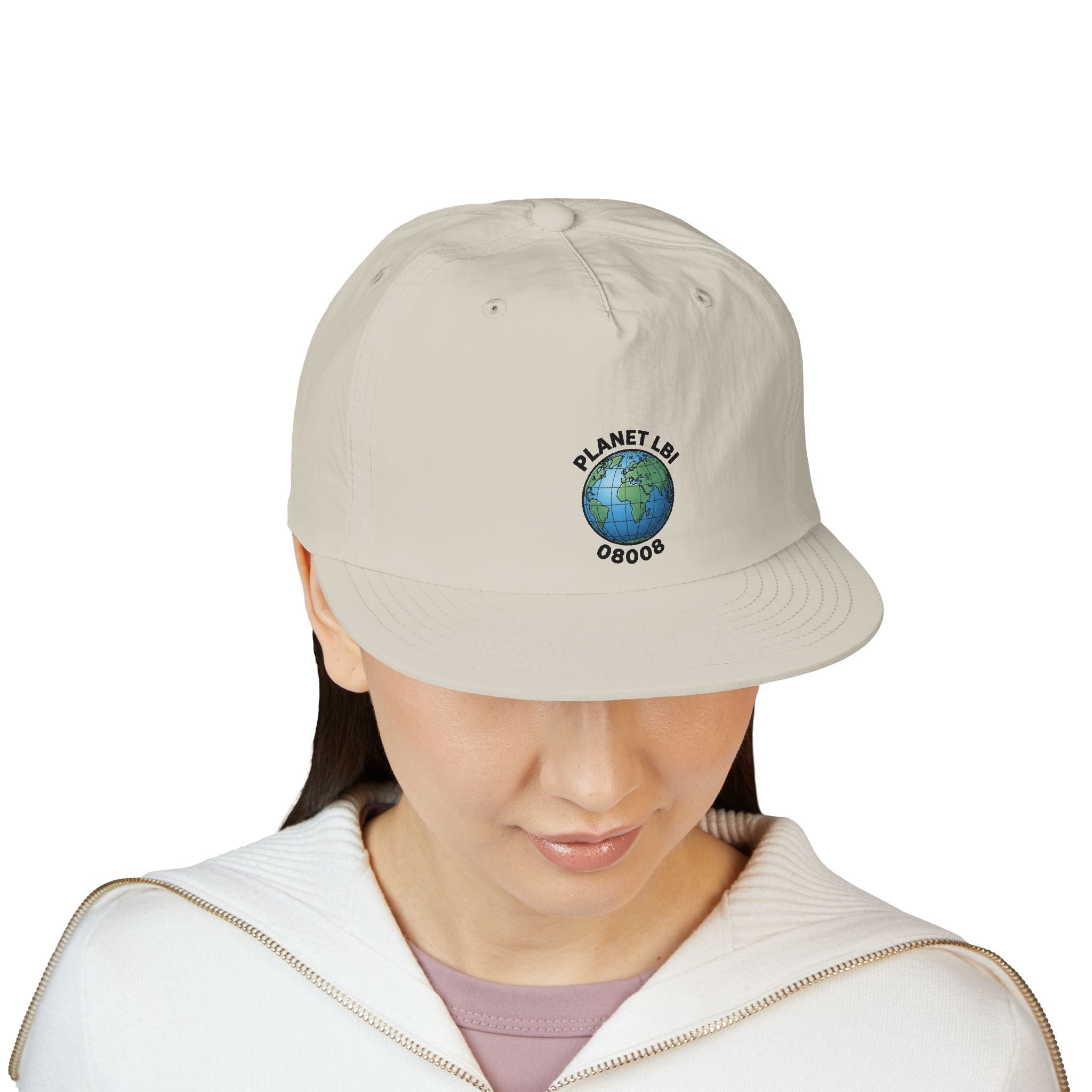 Surf Cap — 'Planet LBI ' Embroidered Globe Baseball Hat