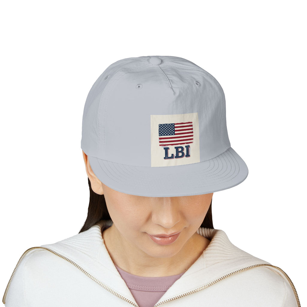 AMERICAN FLAG LBI  Embroidered Globe Baseball Hat