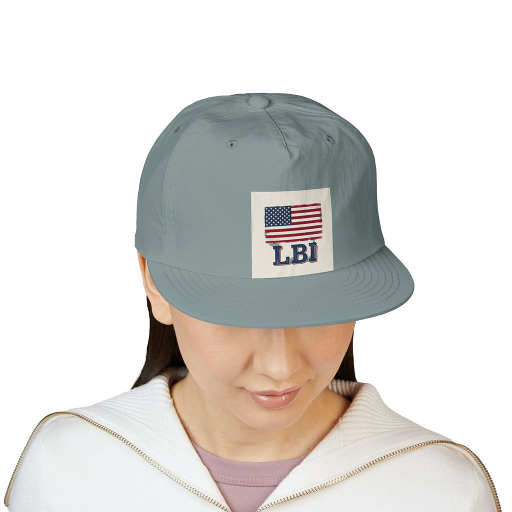 AMERICAN FLAG LBI  Embroidered Globe Baseball Hat