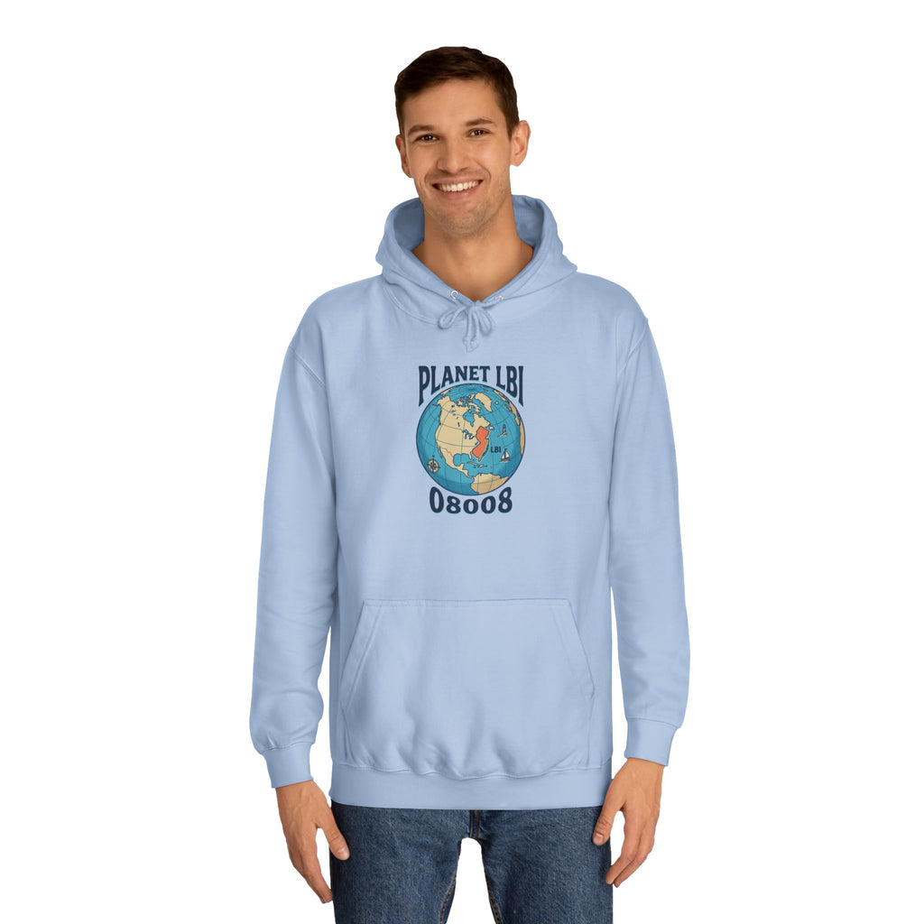 Planet LBI Hoodie — Earth Graphic Eco-Friendly Sweatshirt