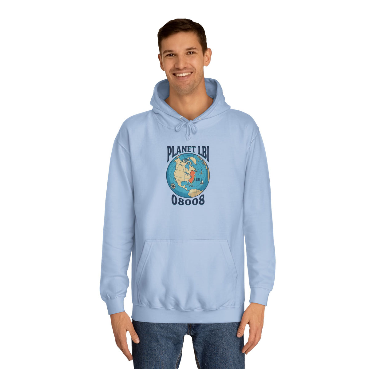 Planet LBI Hoodie — Earth Graphic Eco-Friendly Sweatshirt