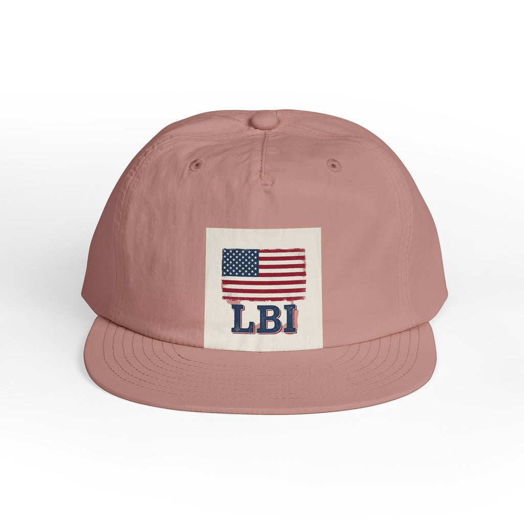 AMERICAN FLAG LBI  Embroidered Globe Baseball Hat