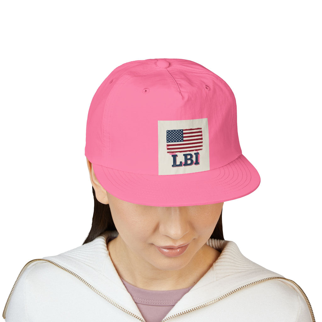 AMERICAN FLAG LBI  Embroidered Globe Baseball Hat