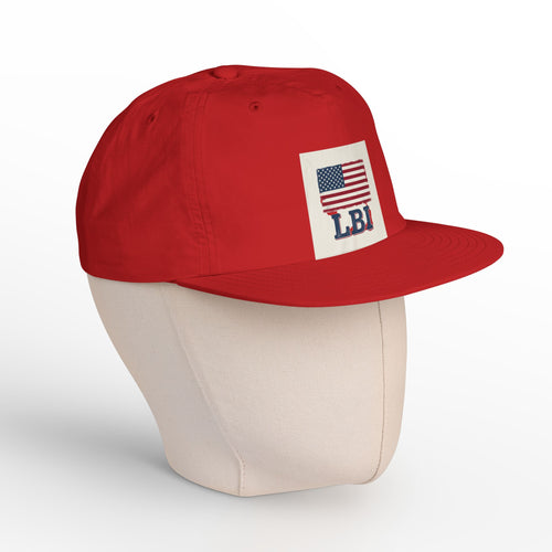 AMERICAN FLAG LBI  Embroidered Globe Baseball Hat