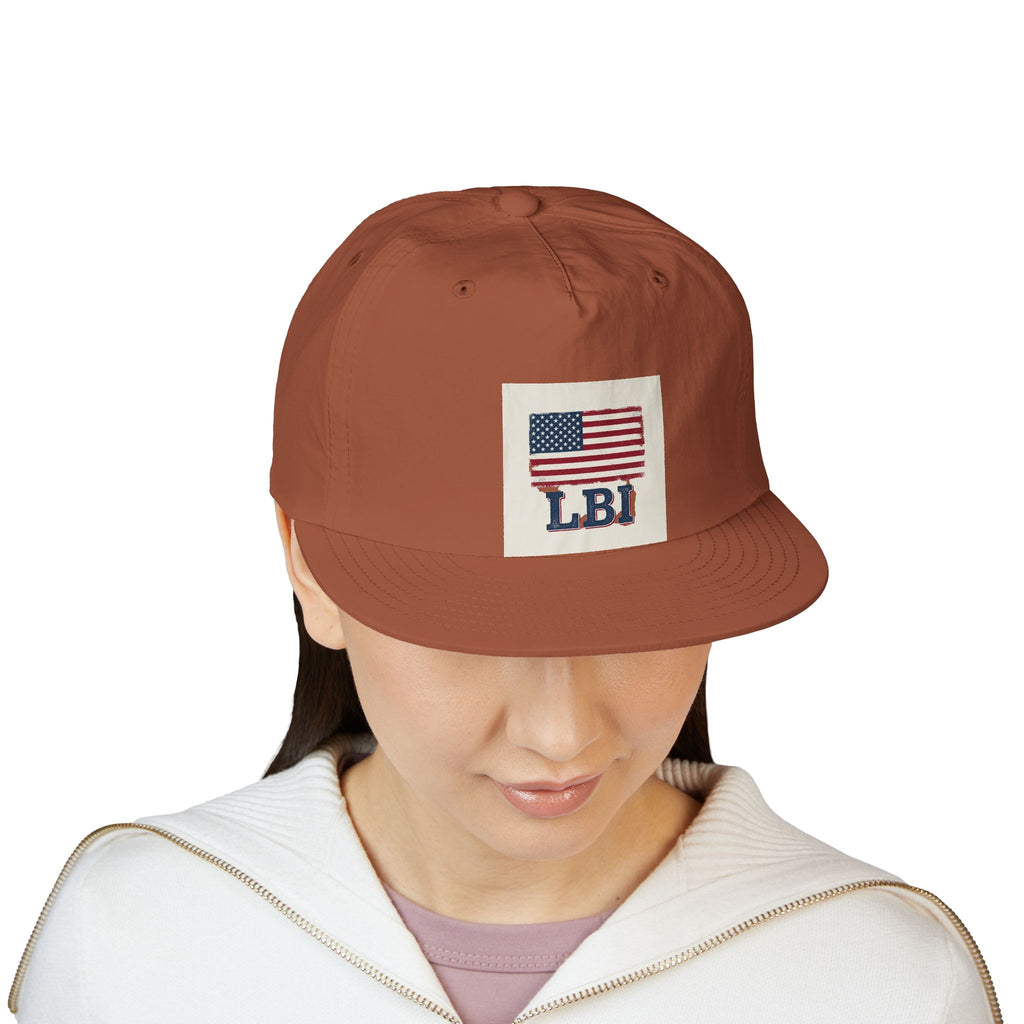 AMERICAN FLAG LBI  Embroidered Globe Baseball Hat