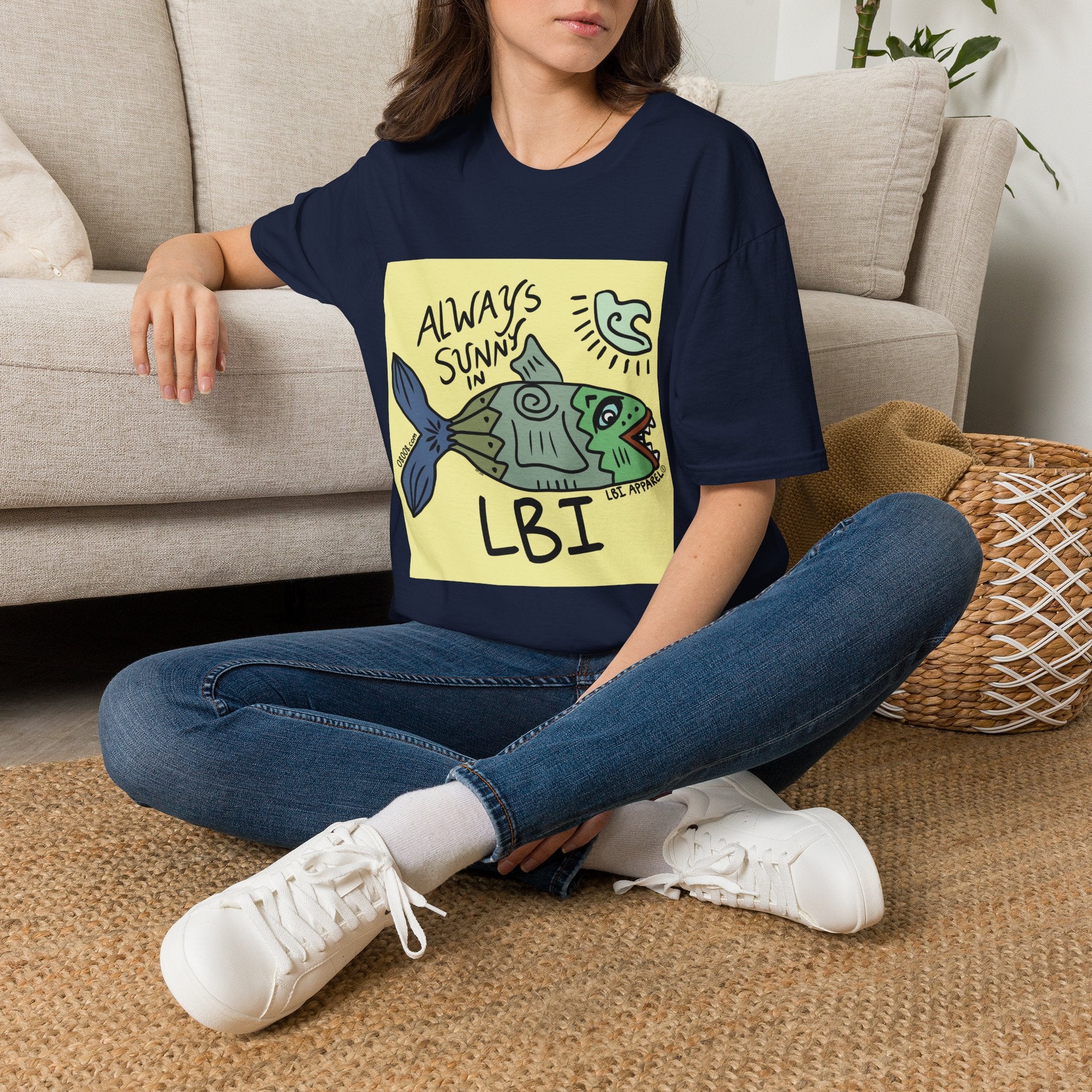 Always Sunny in LBI T-Shirt — Beachy Fish Graphic Tee