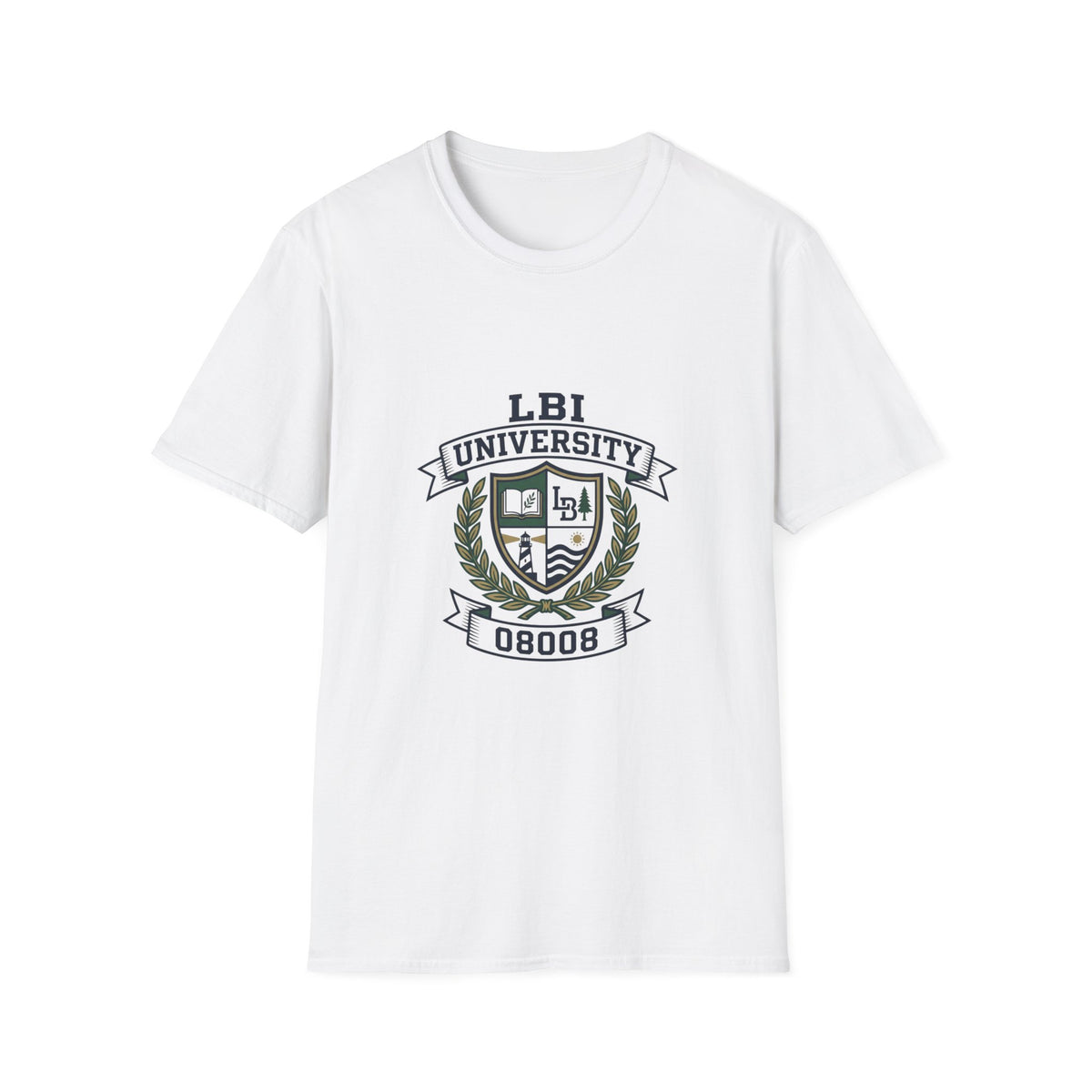 LBI UNIVERSITY 08008 T‑Shirt Trademarked