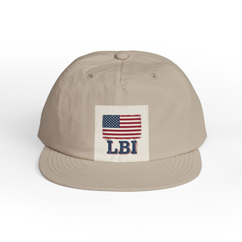 AMERICAN FLAG LBI  Embroidered Globe Baseball Hat