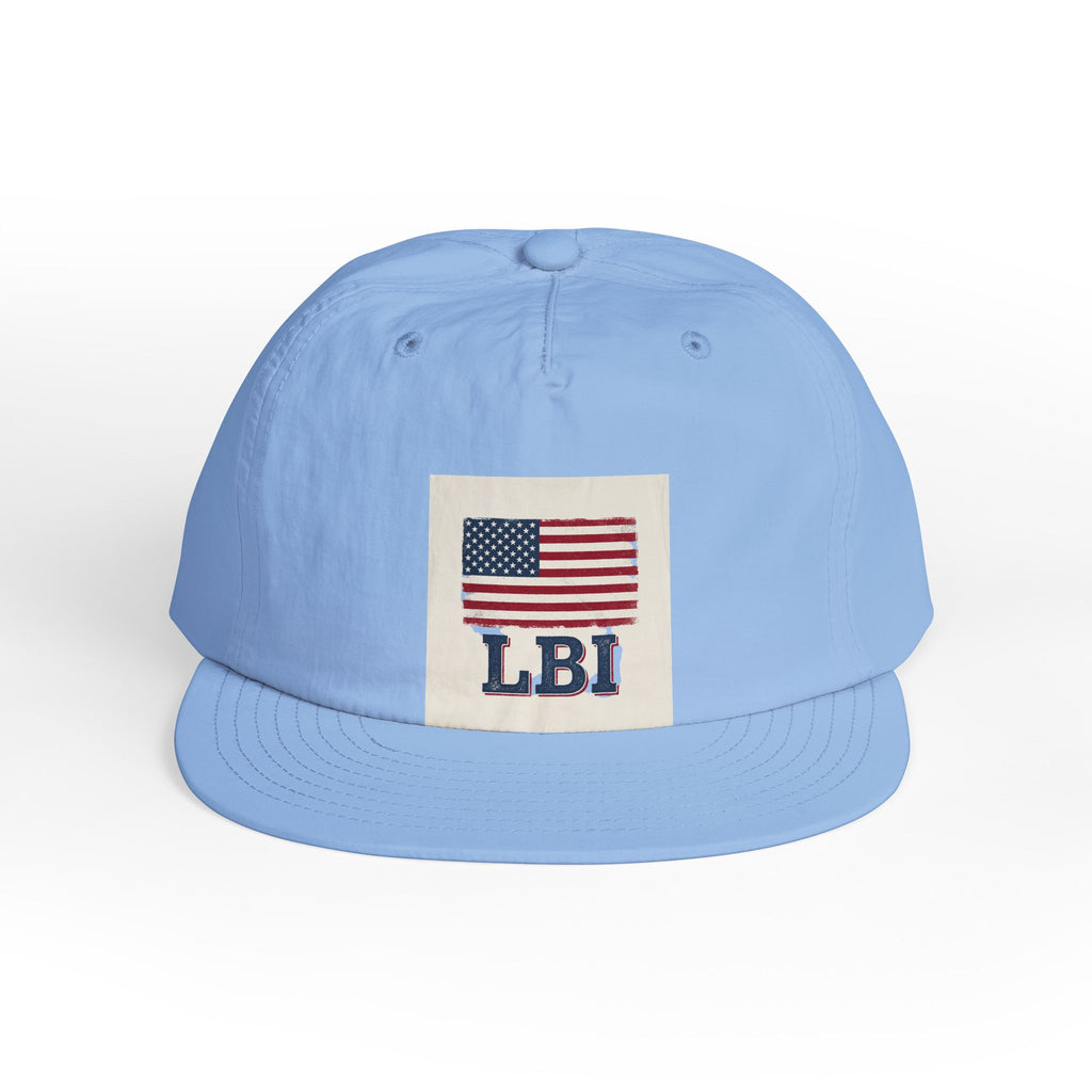 AMERICAN FLAG LBI  Embroidered Globe Baseball Hat