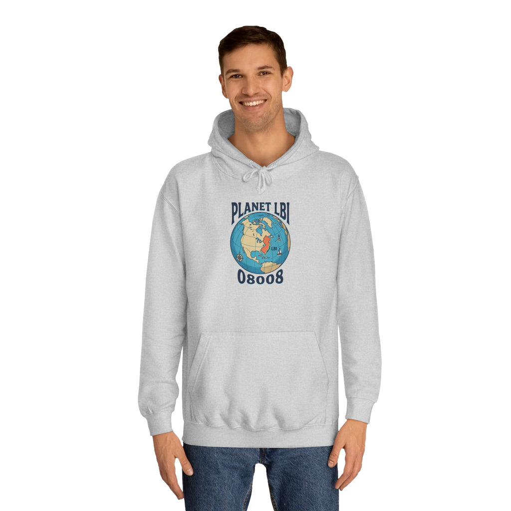 Planet LBI Hoodie — Earth Graphic Eco-Friendly Sweatshirt