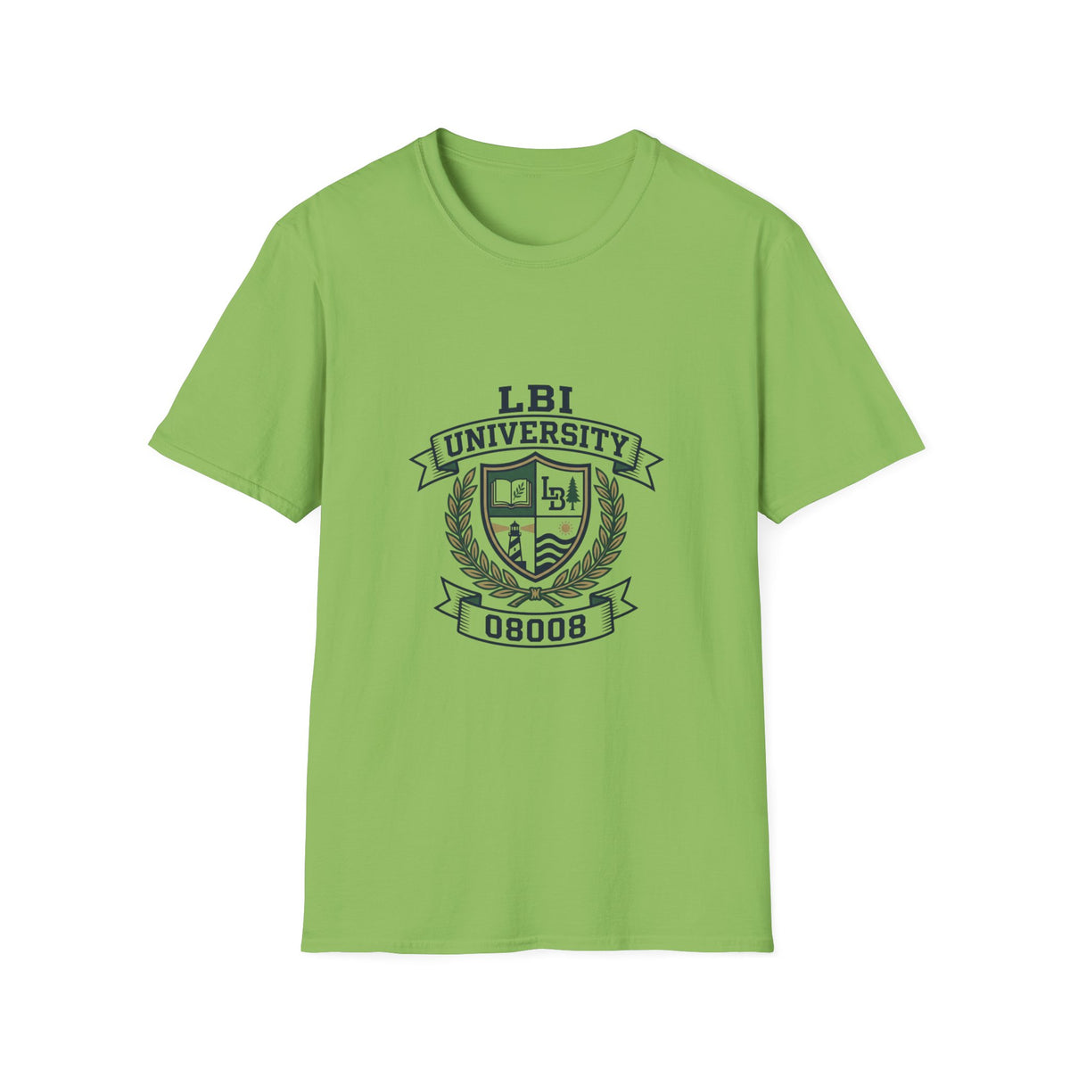 LBI UNIVERSITY 08008 T‑Shirt Trademarked
