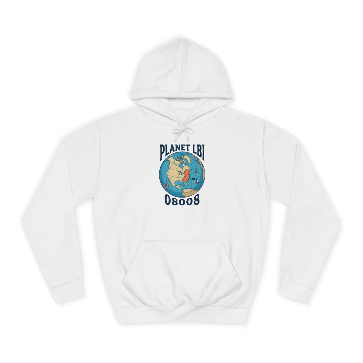 Planet LBI Hoodie — Earth Graphic Eco-Friendly Sweatshirt