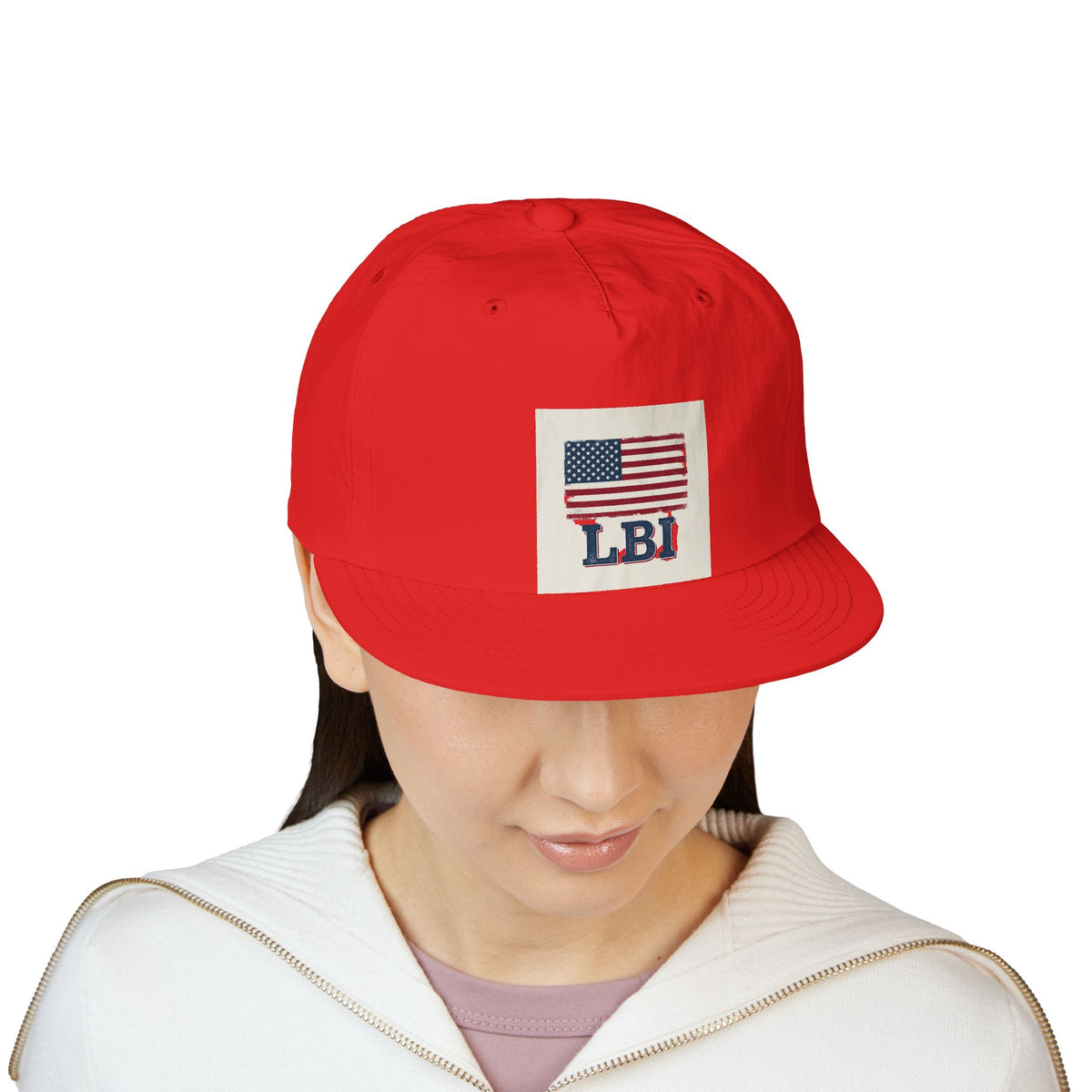 AMERICAN FLAG LBI  Embroidered Globe Baseball Hat