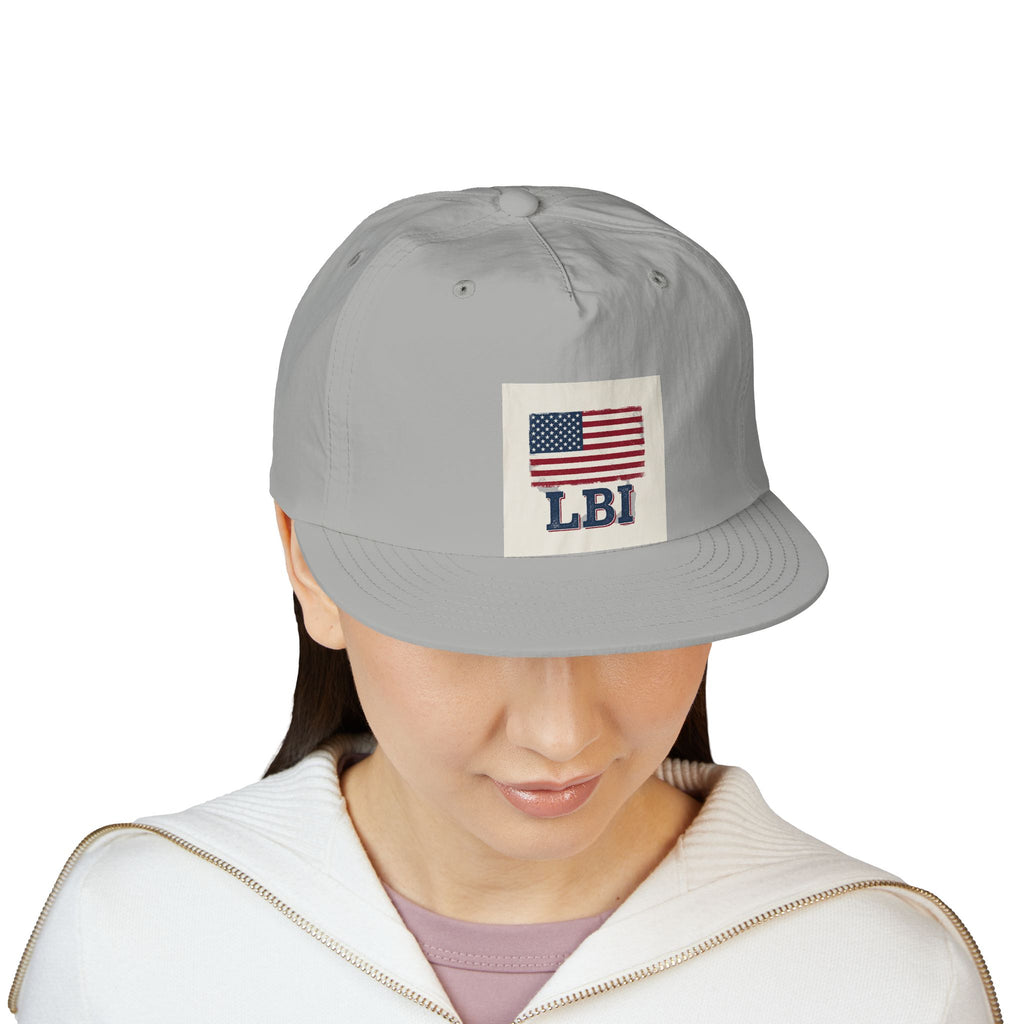 AMERICAN FLAG LBI  Embroidered Globe Baseball Hat