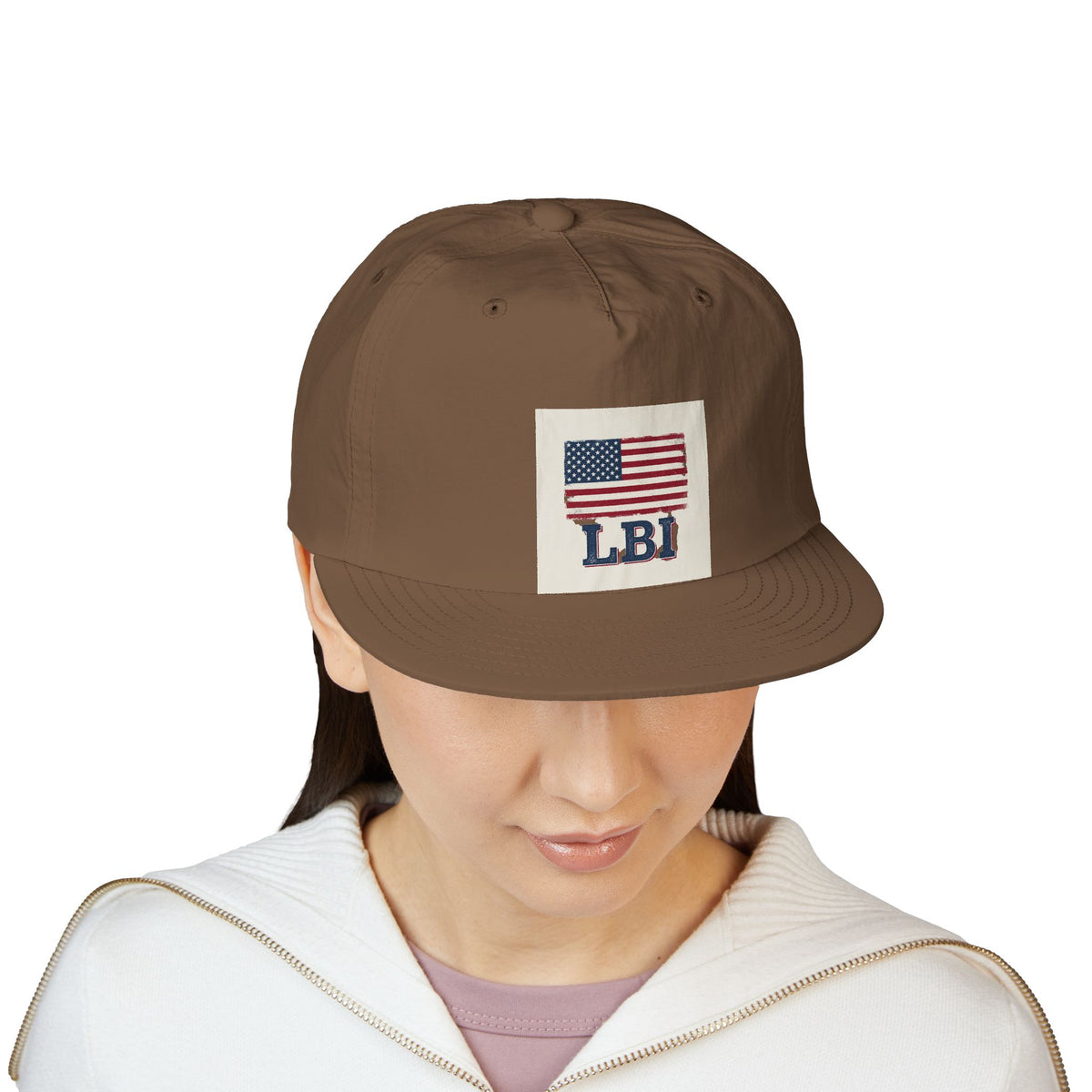 AMERICAN FLAG LBI  Embroidered Globe Baseball Hat
