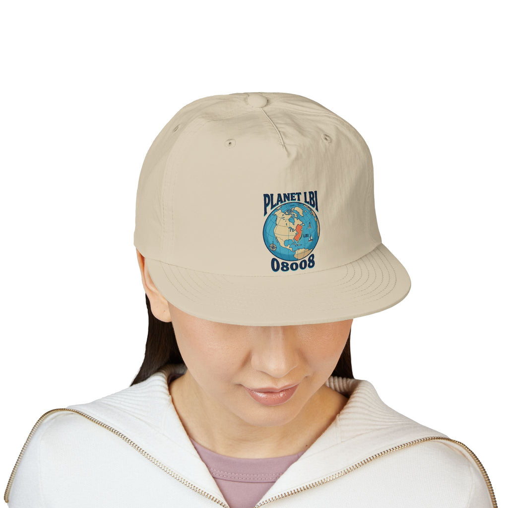 Planet LBI 08008 NJ Embroidered Globe Baseball Hat