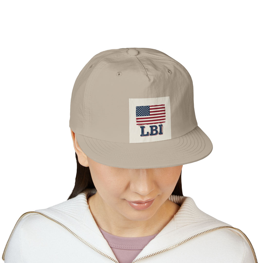 AMERICAN FLAG LBI  Embroidered Globe Baseball Hat