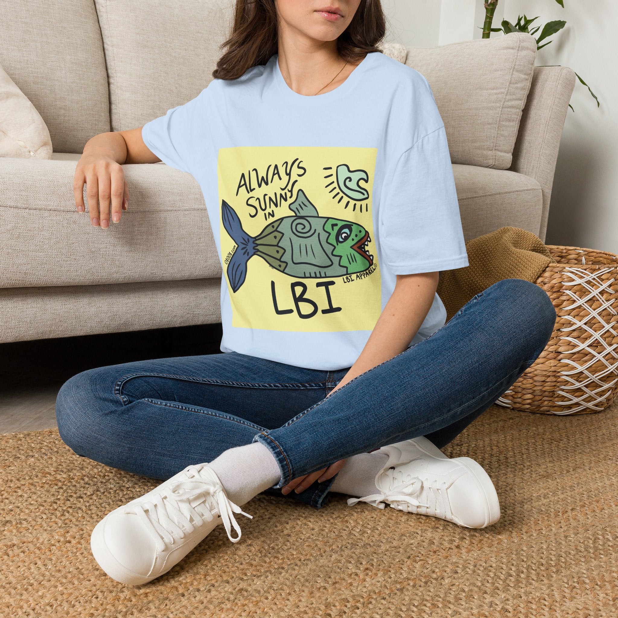 Always Sunny in LBI T-Shirt — Beachy Fish Graphic Tee