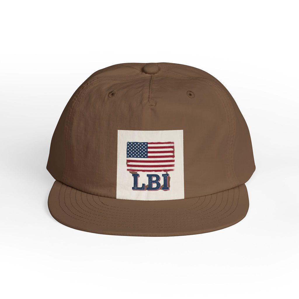 AMERICAN FLAG LBI  Embroidered Globe Baseball Hat