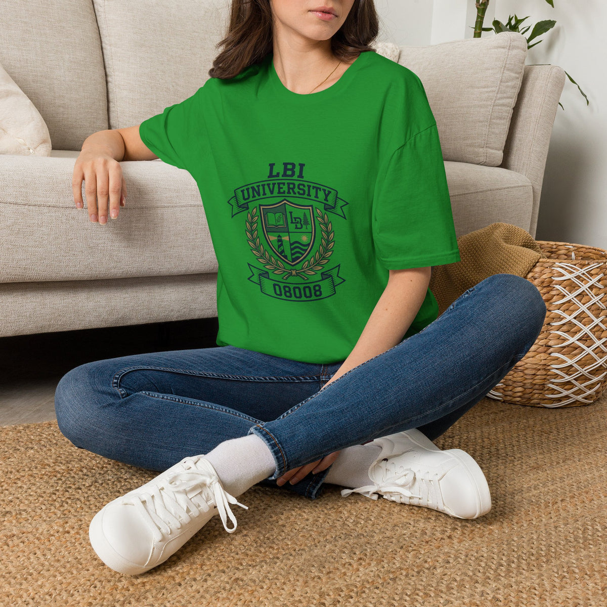 LBI UNIVERSITY 08008 T‑Shirt Trademarked