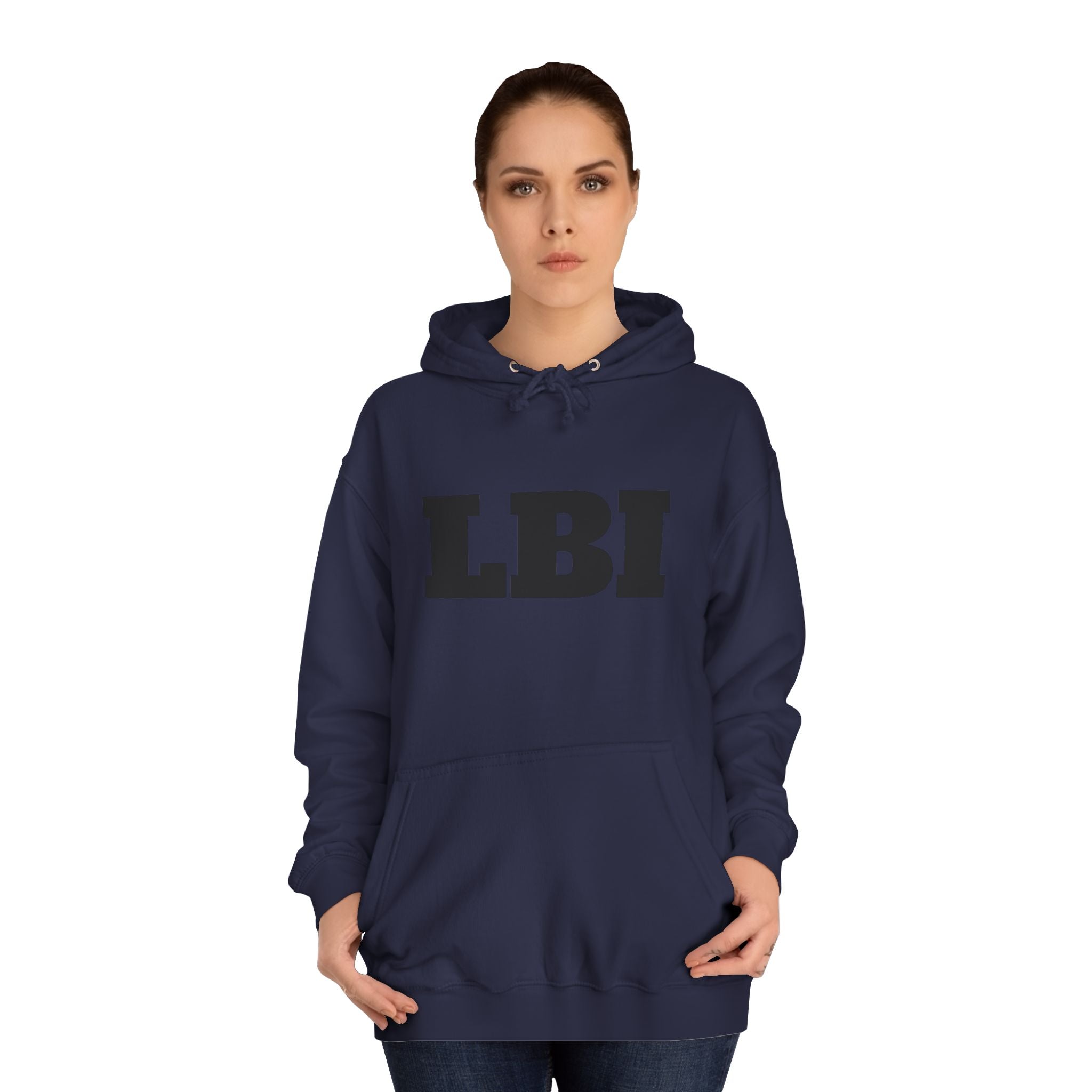 LBI College Hoodie — Classic Campus Lettering Pullover