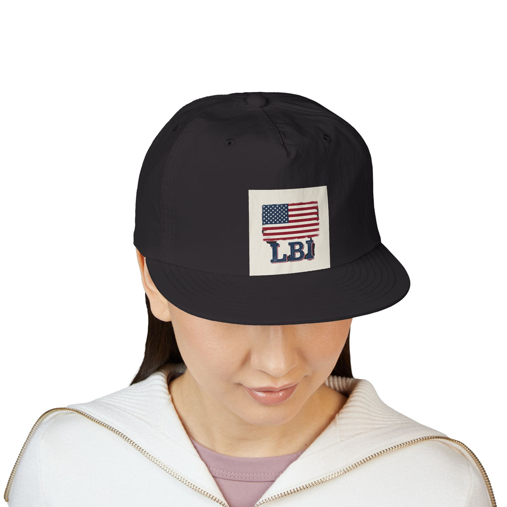 AMERICAN FLAG LBI  Embroidered Globe Baseball Hat