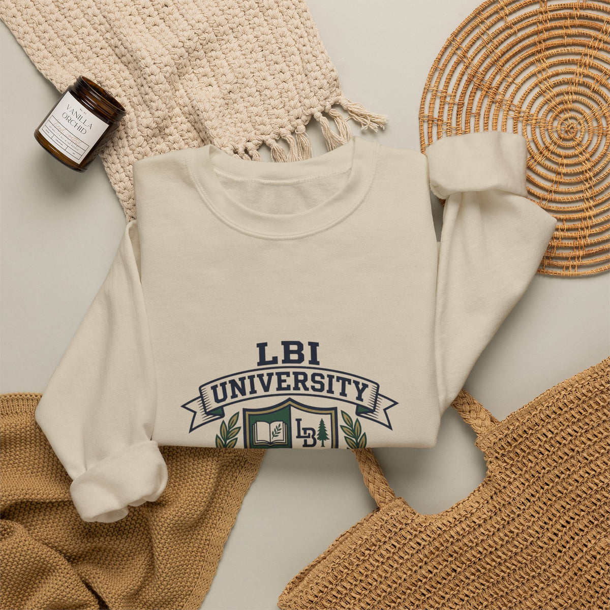 Trademarked: LBI UNIVERSITY Crewneck Sweatshirt