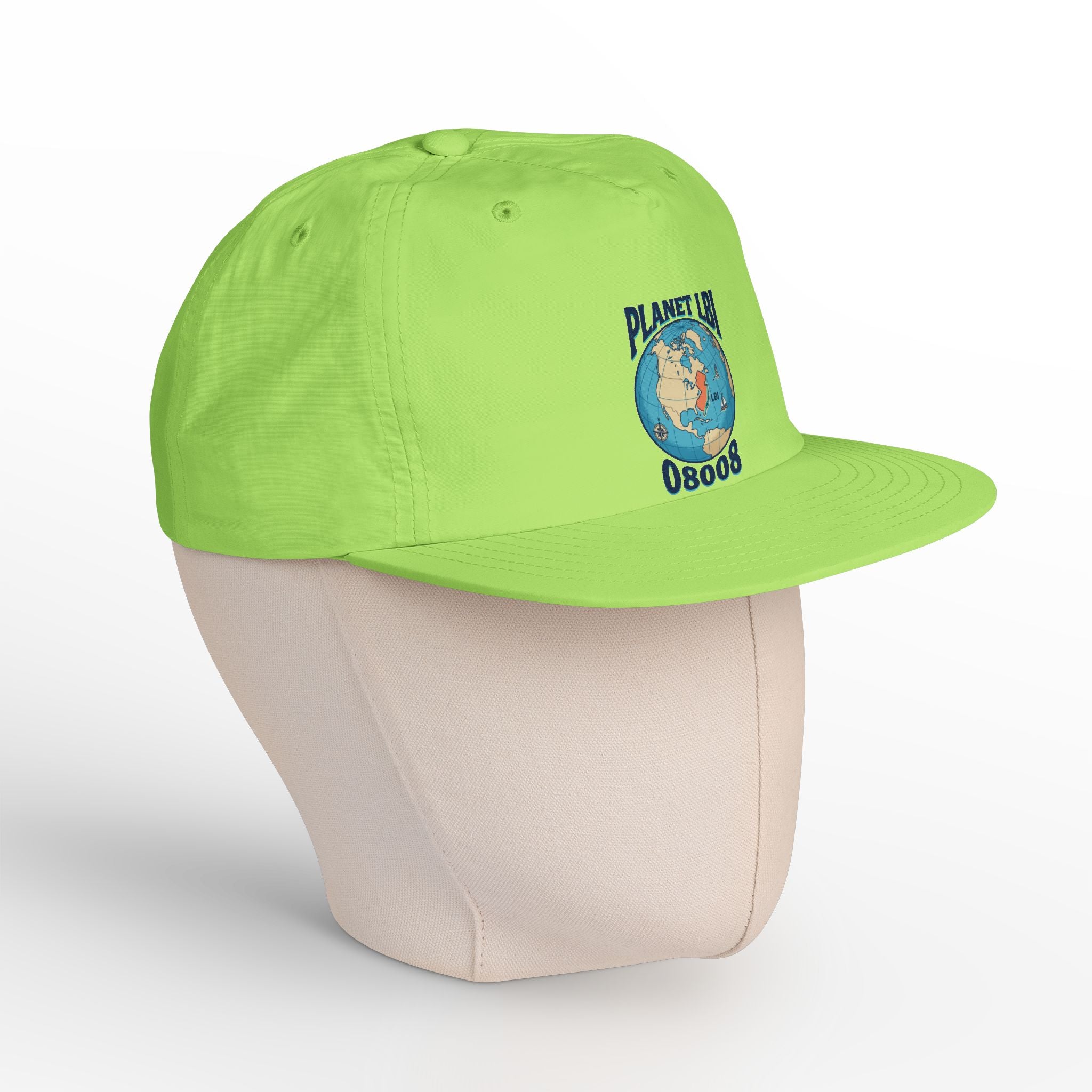 Planet LBI 08008 NJ Embroidered Globe Baseball Hat