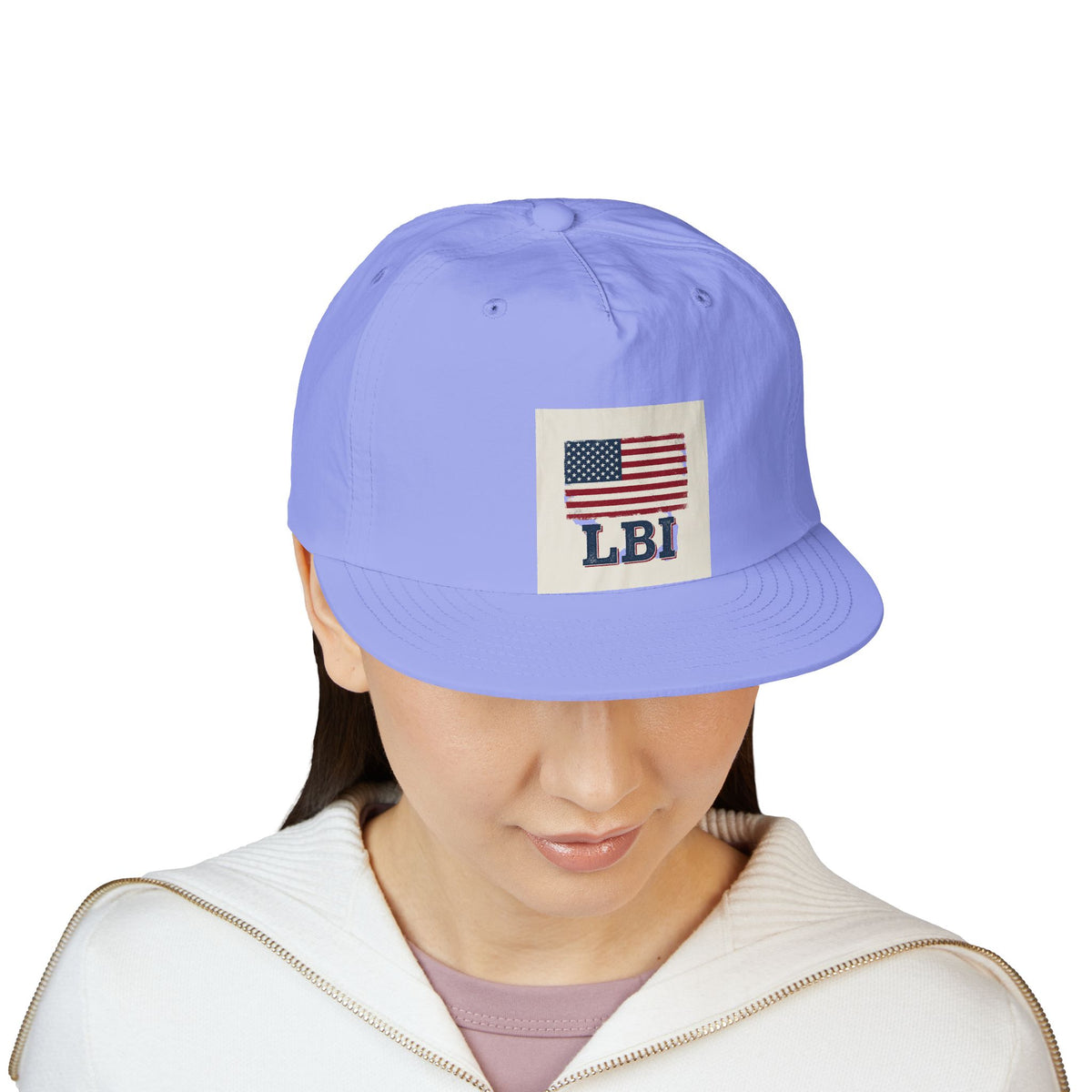 AMERICAN FLAG LBI  Embroidered Globe Baseball Hat