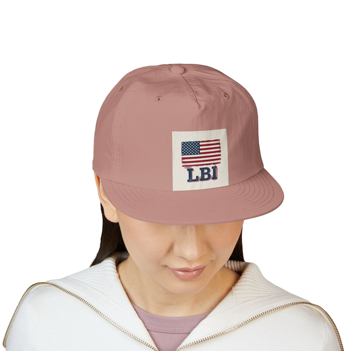 AMERICAN FLAG LBI  Embroidered Globe Baseball Hat