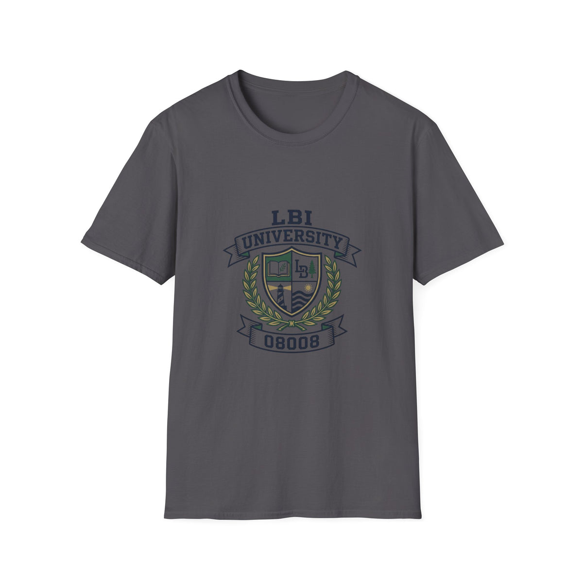 LBI UNIVERSITY 08008 T‑Shirt Trademarked