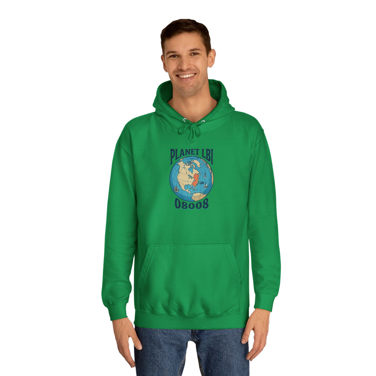 Planet LBI Hoodie — Earth Graphic Eco-Friendly Sweatshirt
