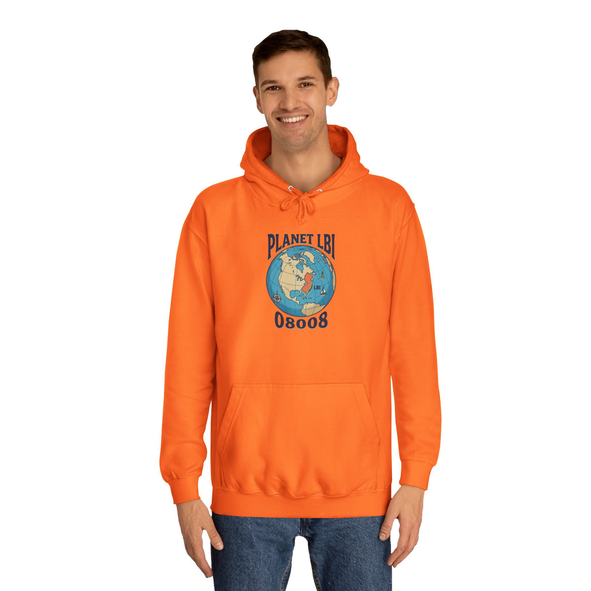 Planet LBI Hoodie — Earth Graphic Eco-Friendly Sweatshirt