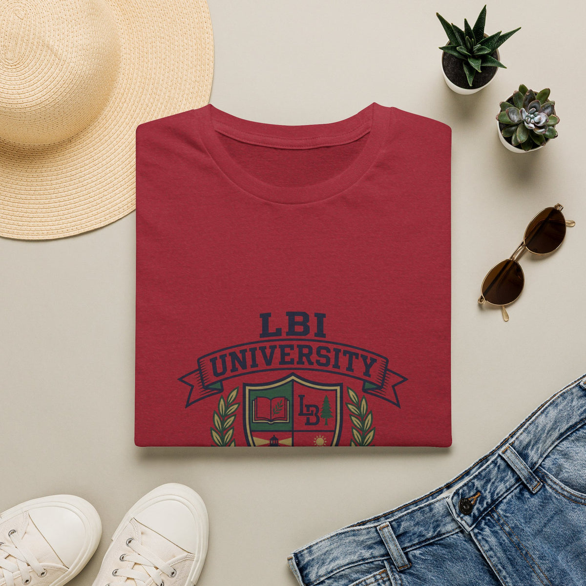 LBI UNIVERSITY 08008 T‑Shirt Trademarked