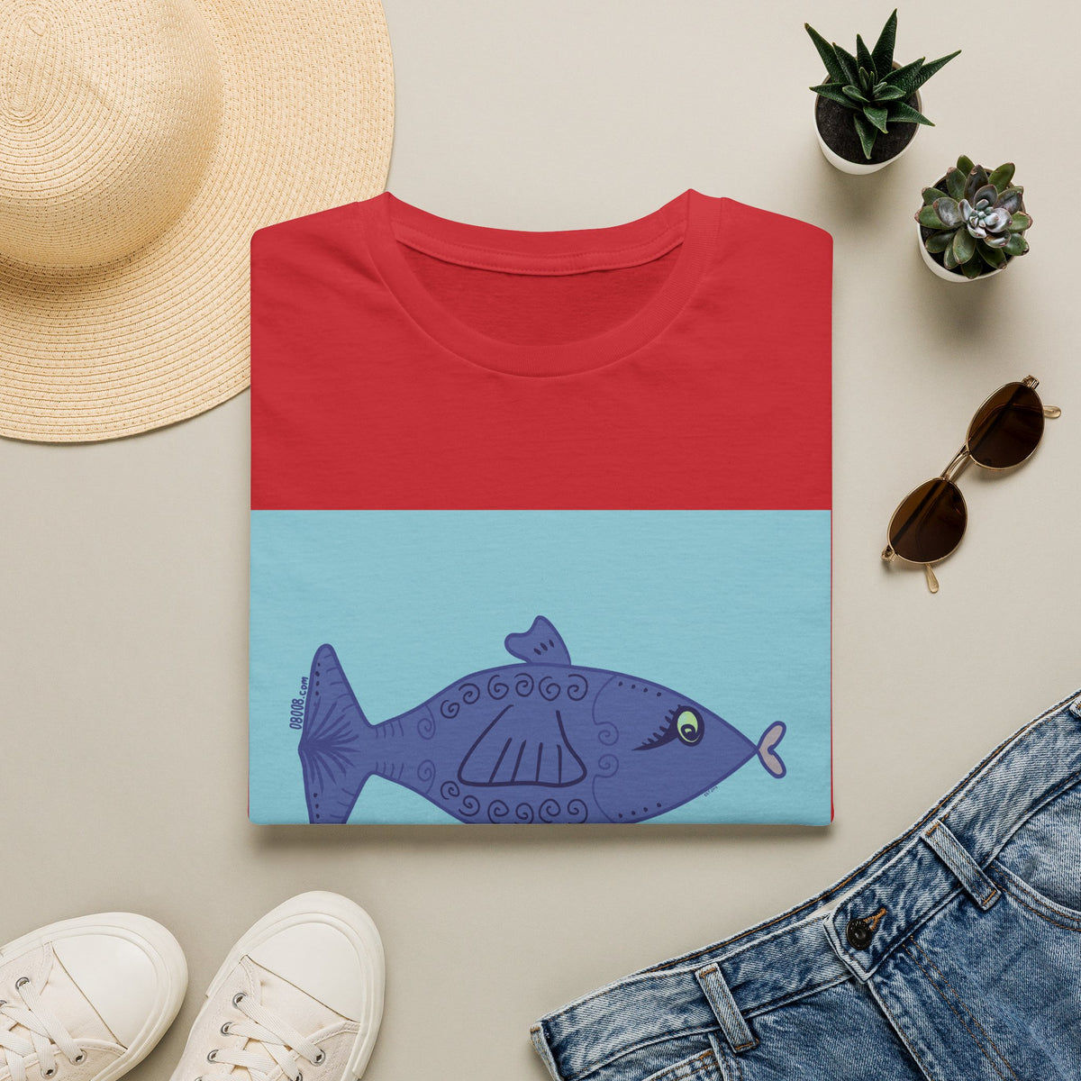 LBI Apparel T-Shirt — Beachy Fish Graphic Tee (a)