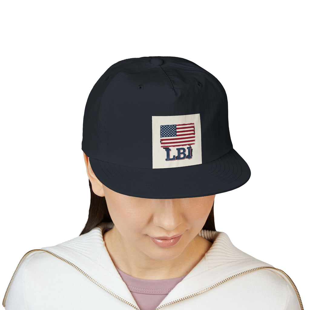 AMERICAN FLAG LBI  Embroidered Globe Baseball Hat