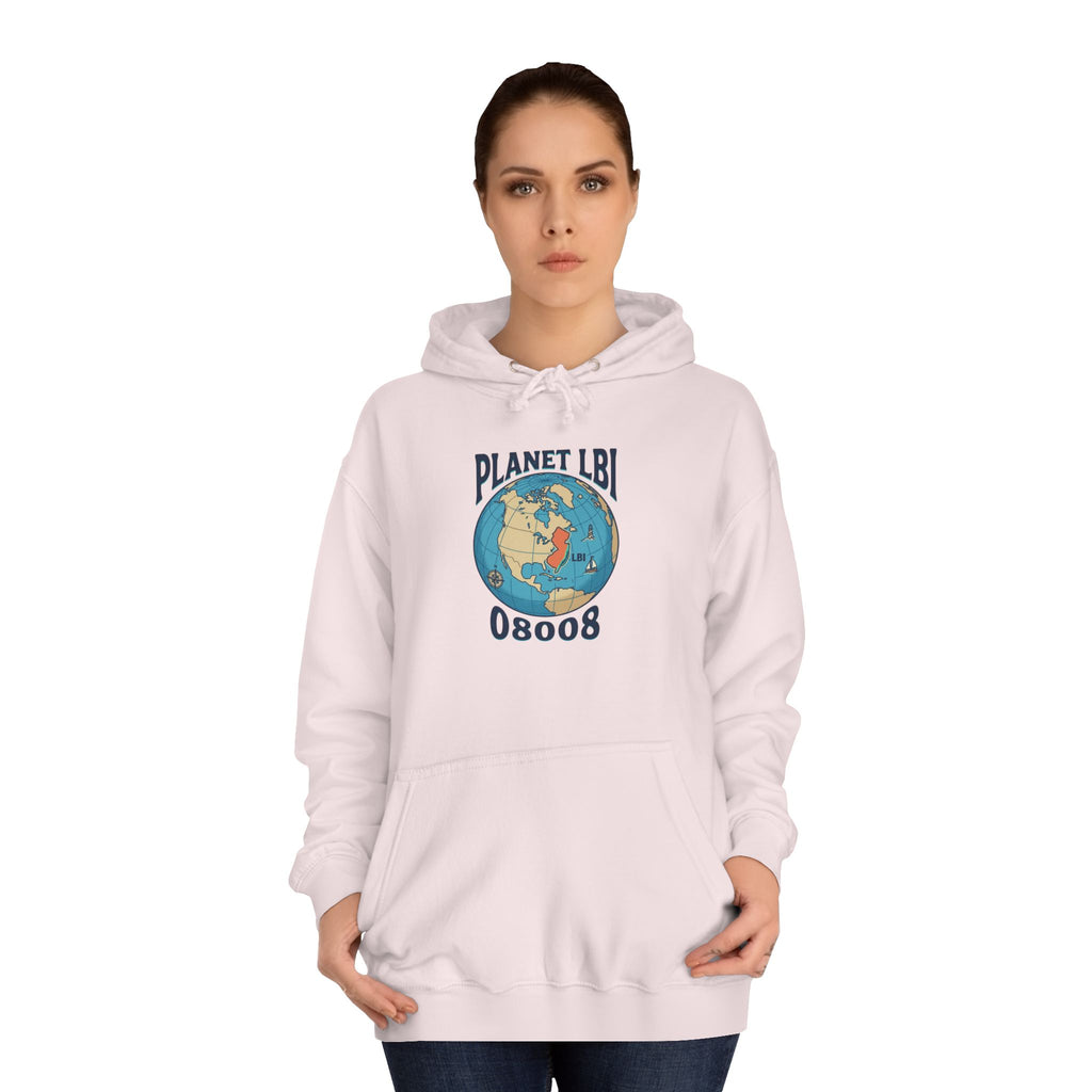 Planet LBI Hoodie — Earth Graphic Eco-Friendly Sweatshirt