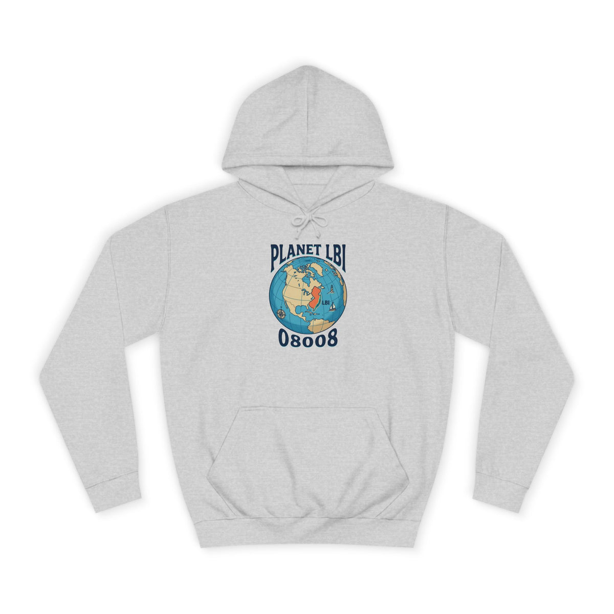 Planet LBI Hoodie — Earth Graphic Eco-Friendly Sweatshirt