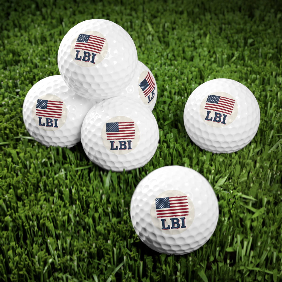 LBI Flag Golf Balls, 6pcs