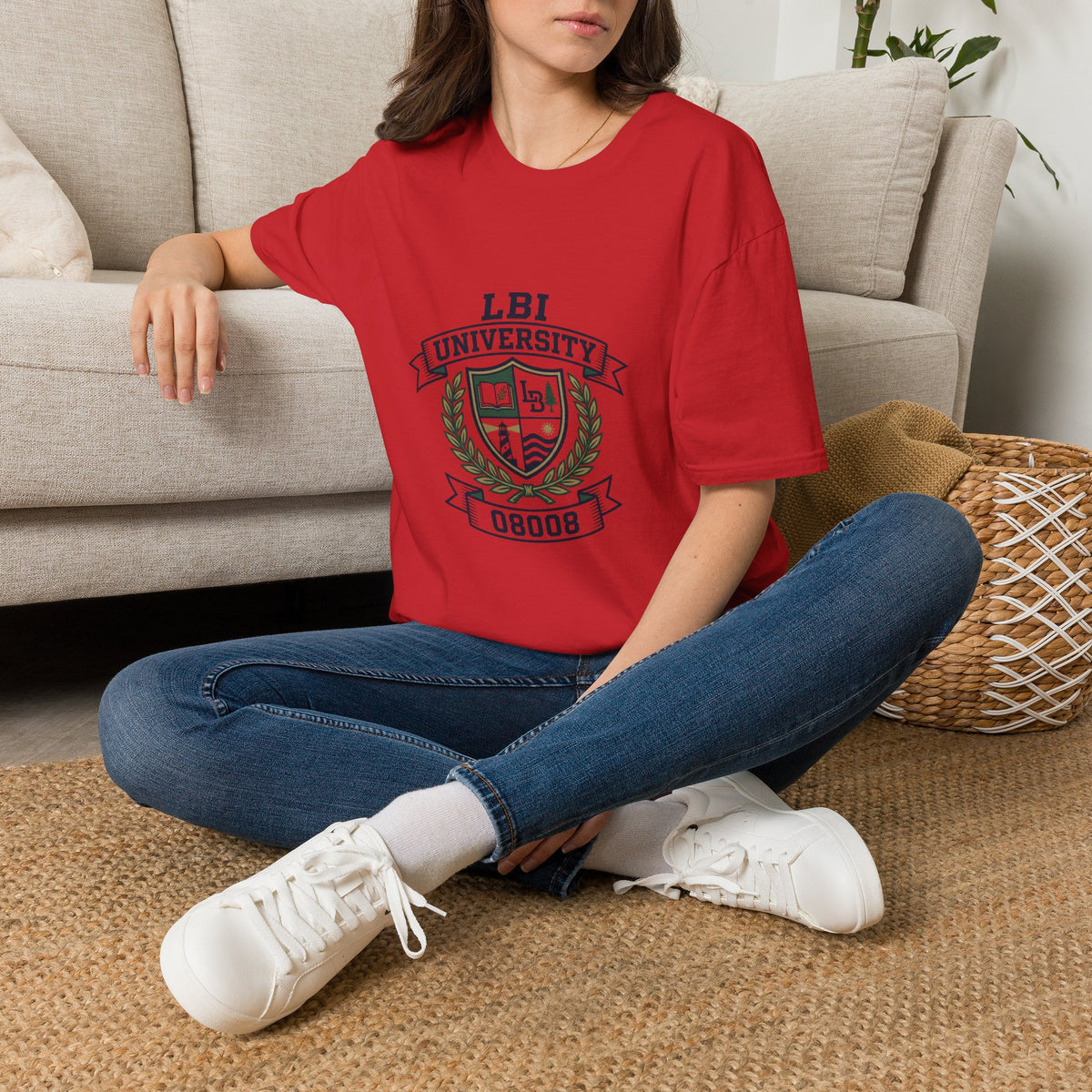 LBI UNIVERSITY 08008 T‑Shirt Trademarked