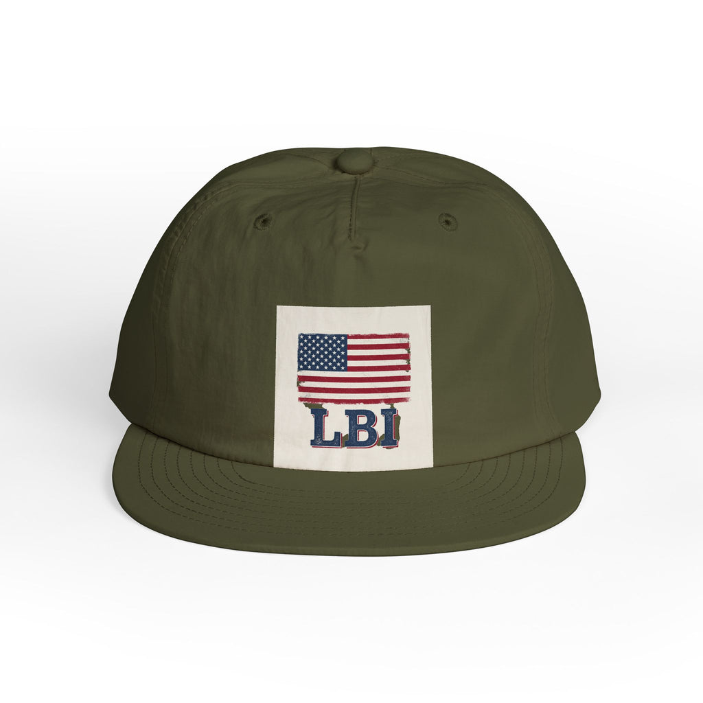 AMERICAN FLAG LBI  Embroidered Globe Baseball Hat