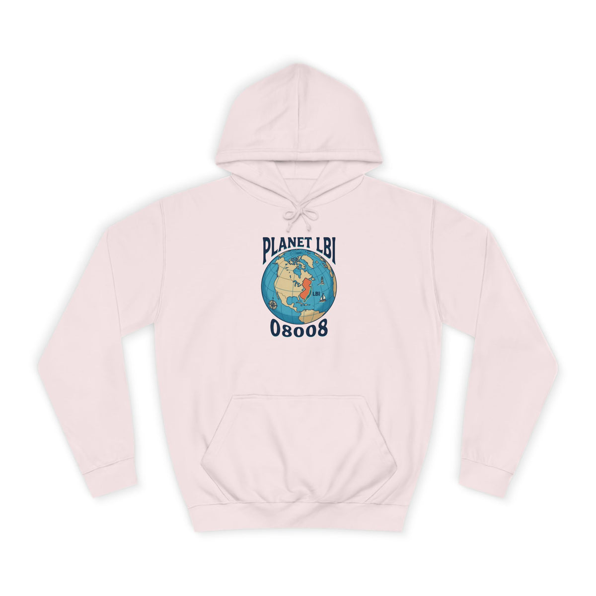 Planet LBI Hoodie — Earth Graphic Eco-Friendly Sweatshirt