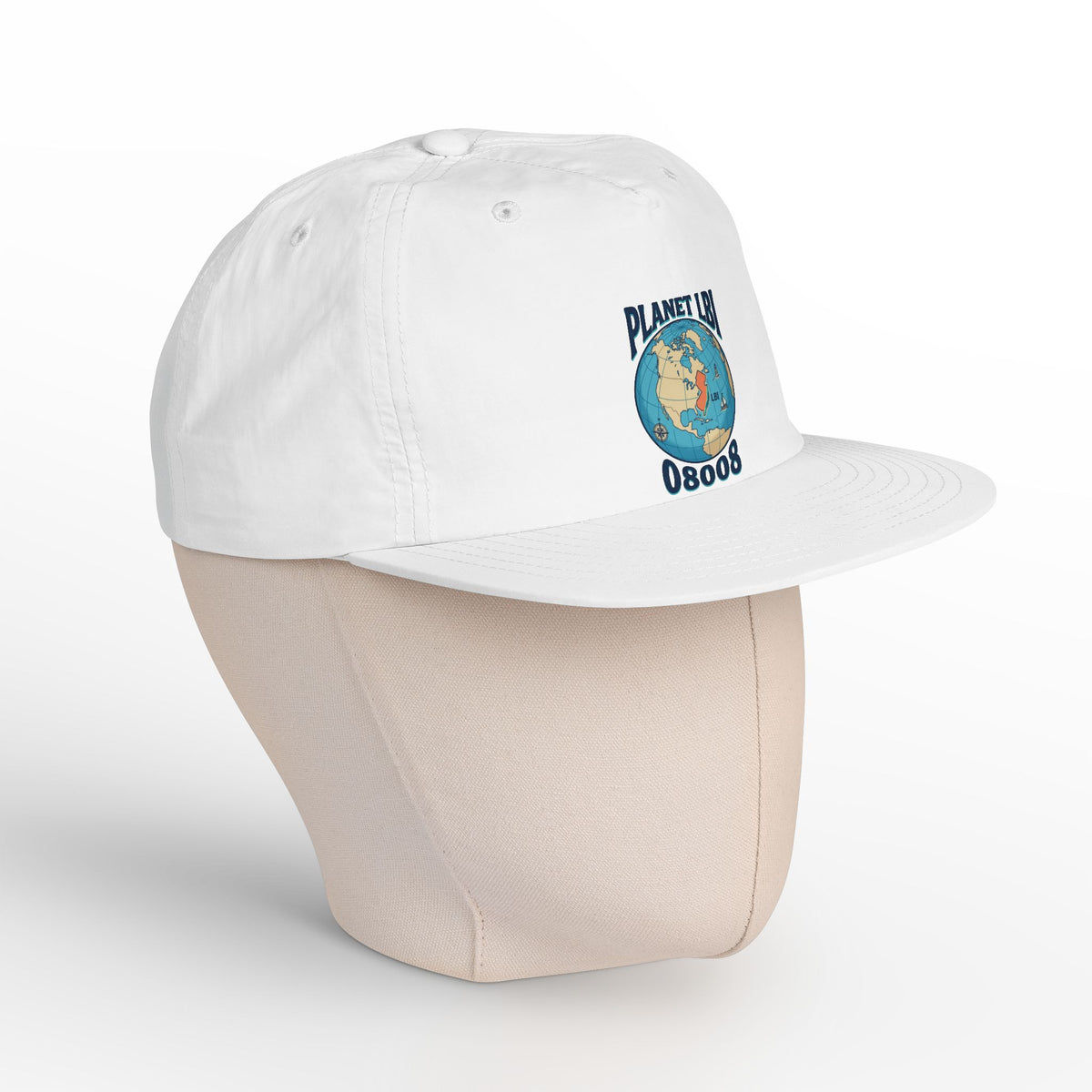 Planet LBI Trademarked  08008 NJ Embroidered Globe Baseball Hat