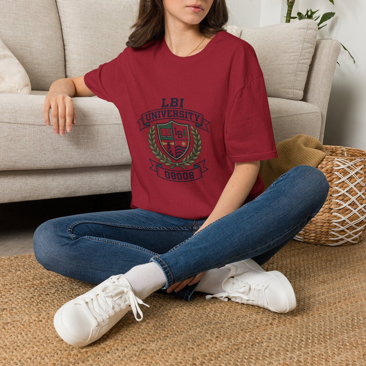 LBI UNIVERSITY 08008 T‑Shirt Trademarked