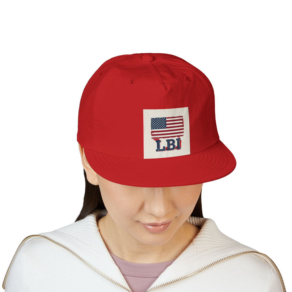 AMERICAN FLAG LBI  Embroidered Globe Baseball Hat