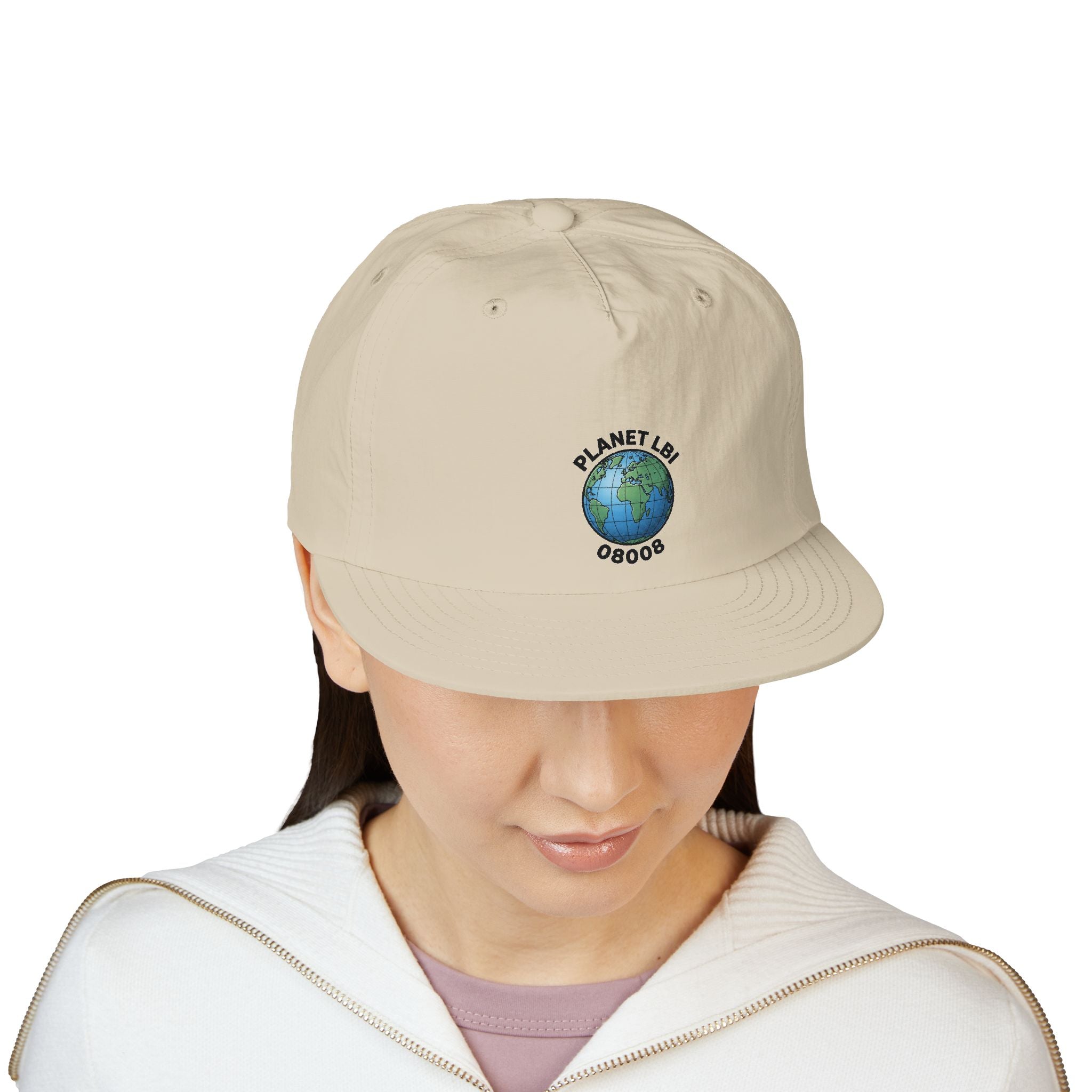 Surf Cap — 'Planet LBI ' Embroidered Globe Baseball Hat