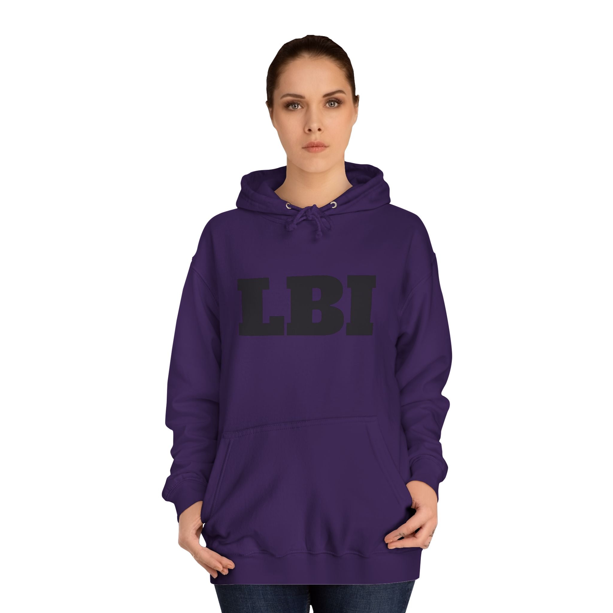 LBI College Hoodie — Classic Campus Lettering Pullover