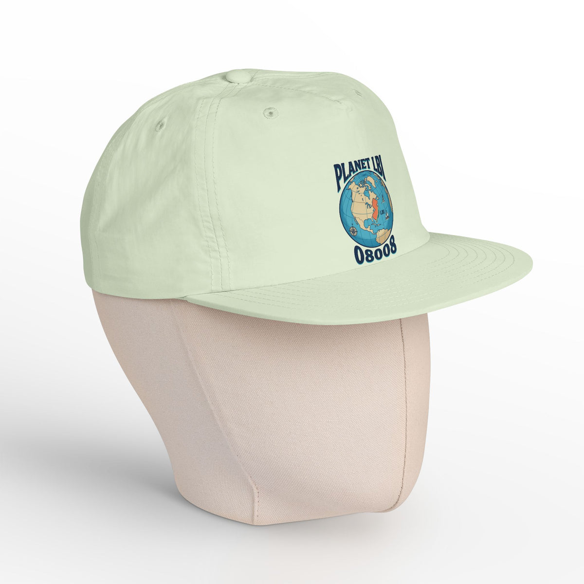Planet LBI Trademarked  08008 NJ Embroidered Globe Baseball Hat