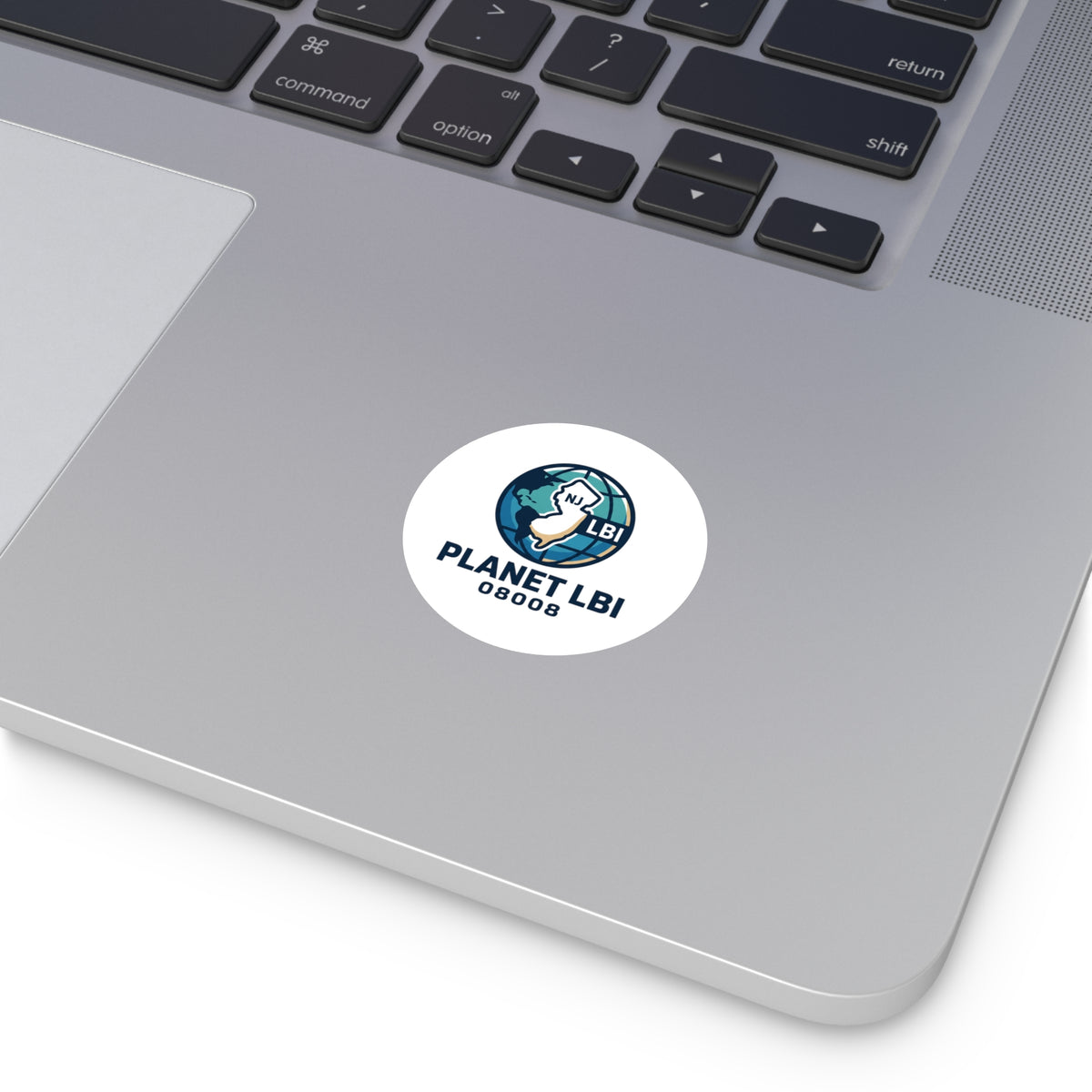 Planet LBI 08008 Round Sticker — Globe Logo Waterproof Laptop Sticker